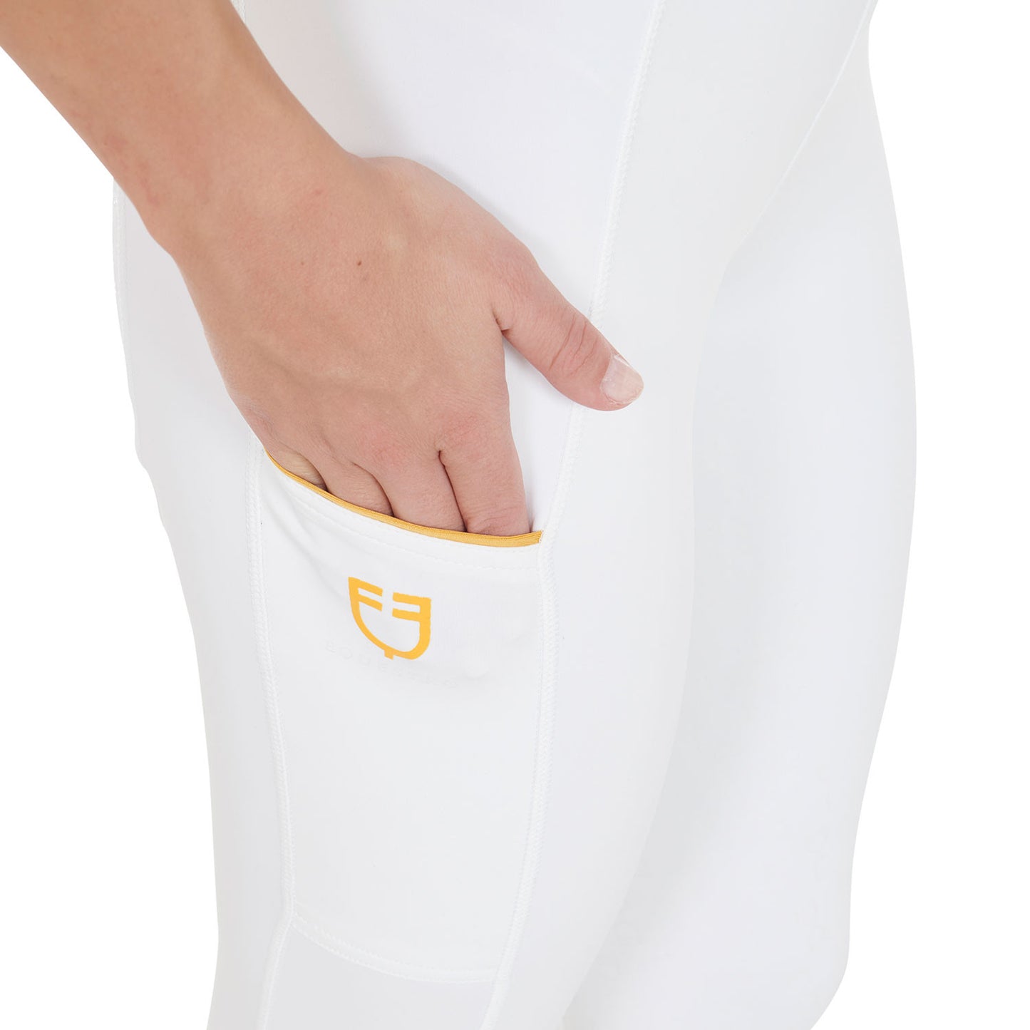 Leggings de mujer ligeros slim fit Equestro - Blanco