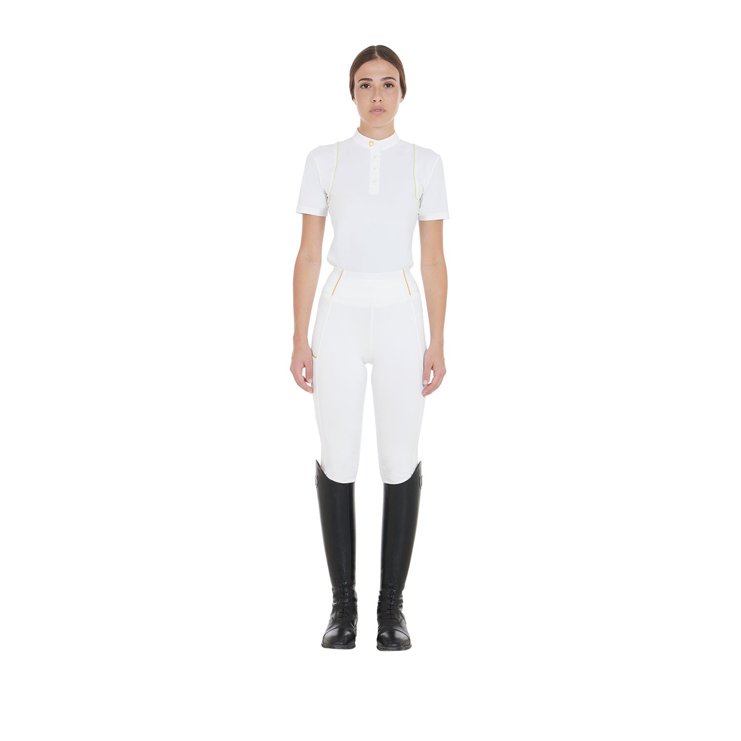 Leggings de mujer ligeros slim fit Equestro - Blanco