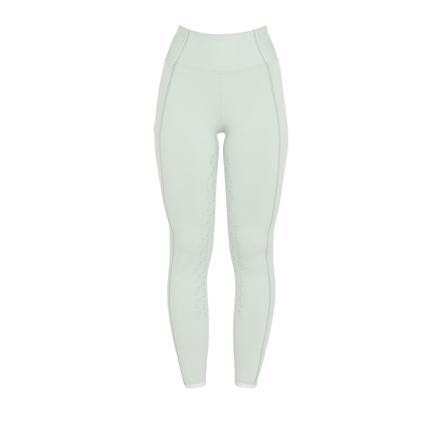 Leggings de mujer slim fit full grip Equestro - Verde claro