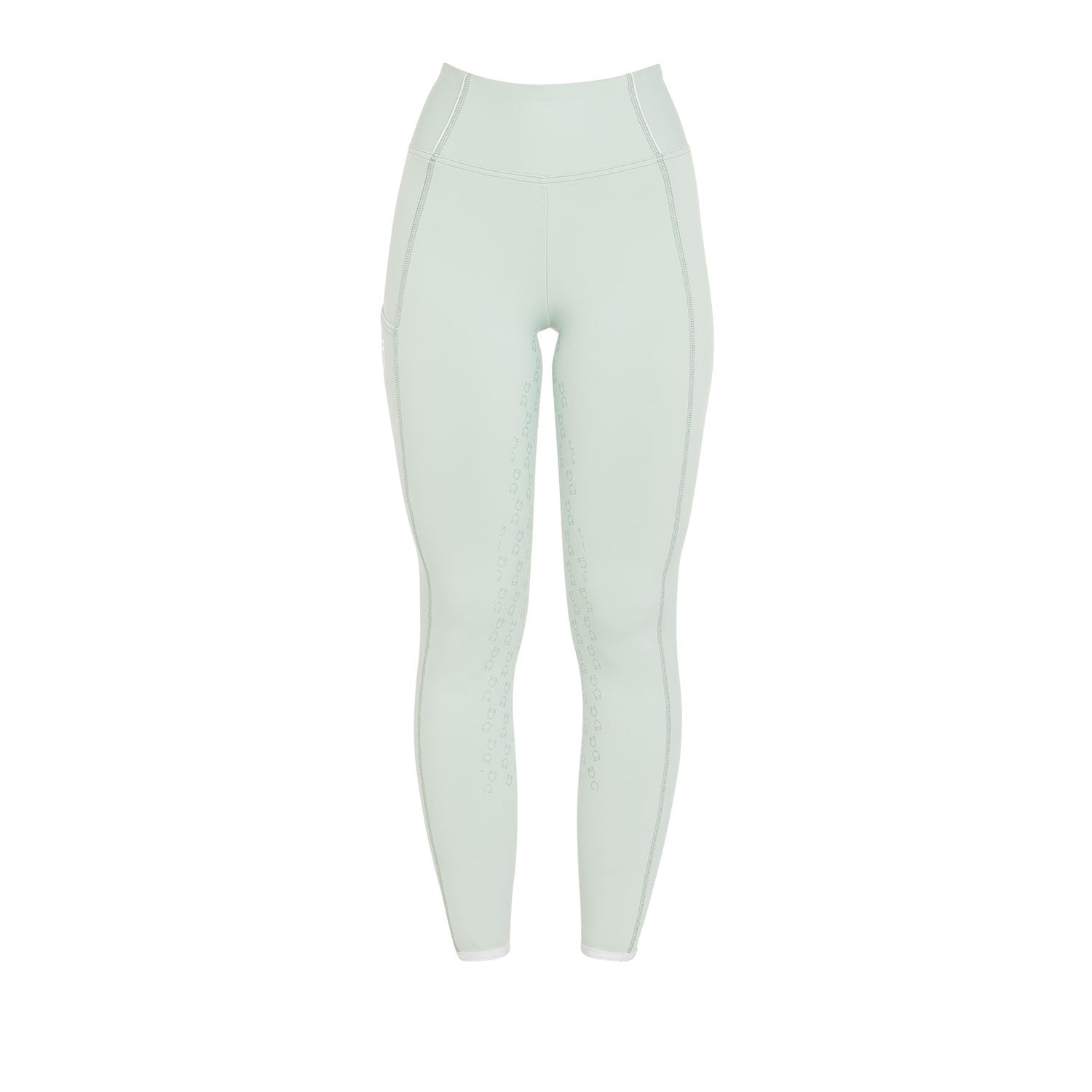 Leggings de mujer slim fit full grip Equestro - Verde claro