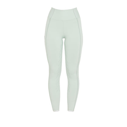 Leggings de mujer slim fit full grip Equestro - Verde claro