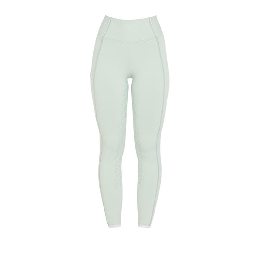 Leggings de mujer slim fit full grip Equestro - Verde claro
