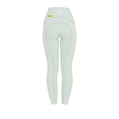 Leggings de mujer slim fit full grip Equestro - Verde claro