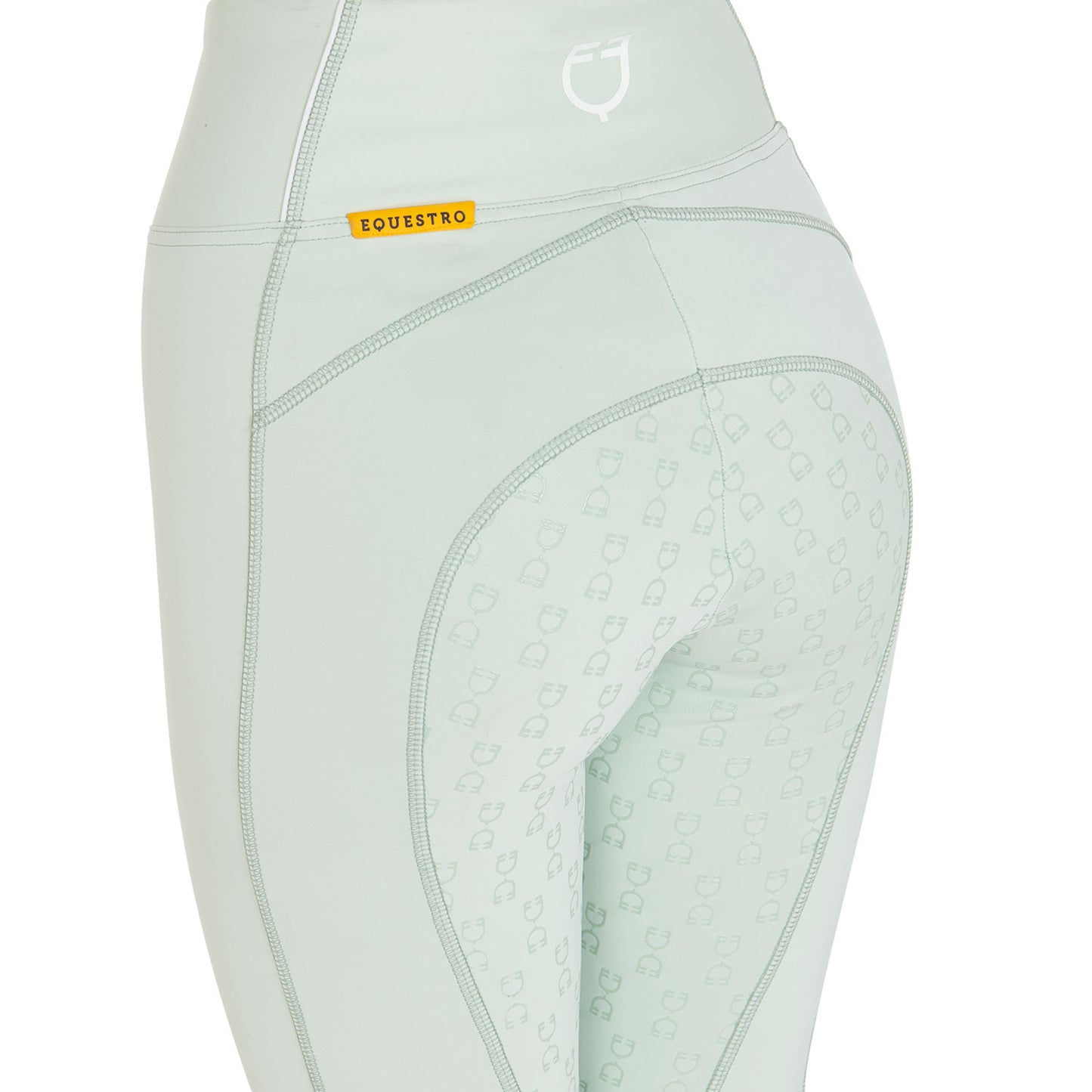 Leggings de mujer slim fit full grip Equestro - Verde claro