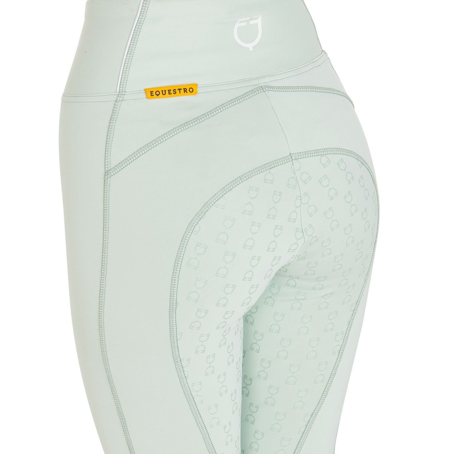 Leggings de mujer slim fit full grip Equestro - Verde claro