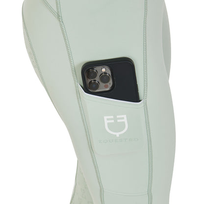 Leggings de mujer slim fit full grip Equestro - Verde claro