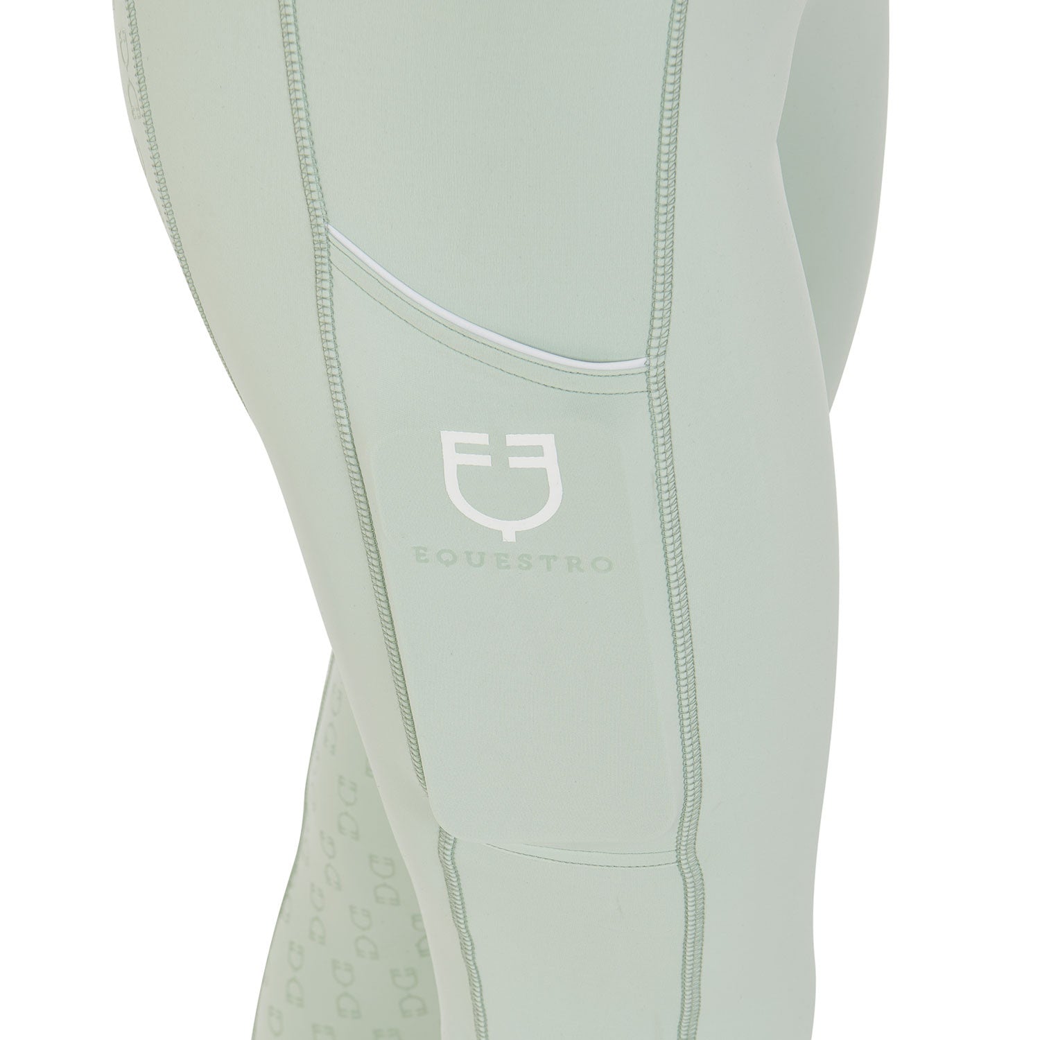 Leggings de mujer slim fit full grip Equestro - Verde claro