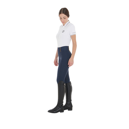 Leggings de mujer slim fit full grip Equestro - Azul marino