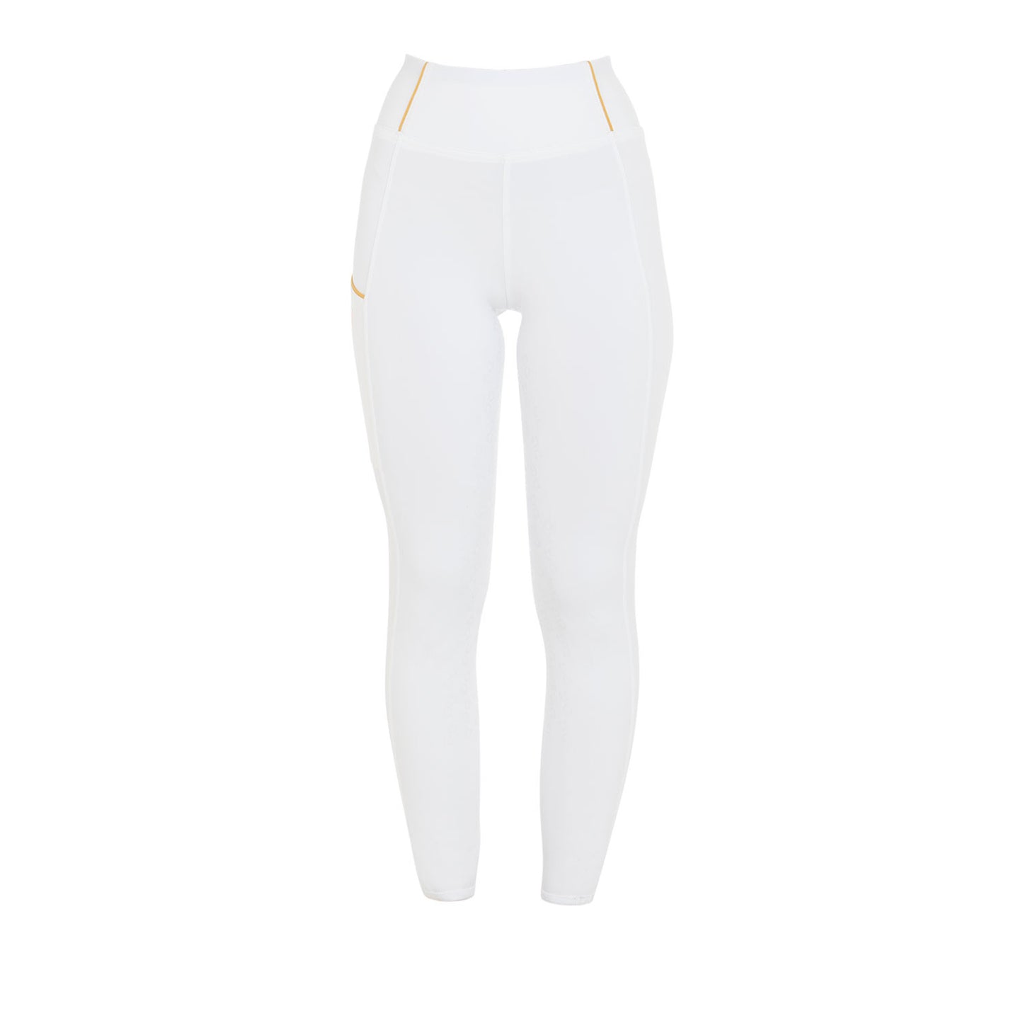 Leggings de mujer slim fit full grip Equestro - Blanco