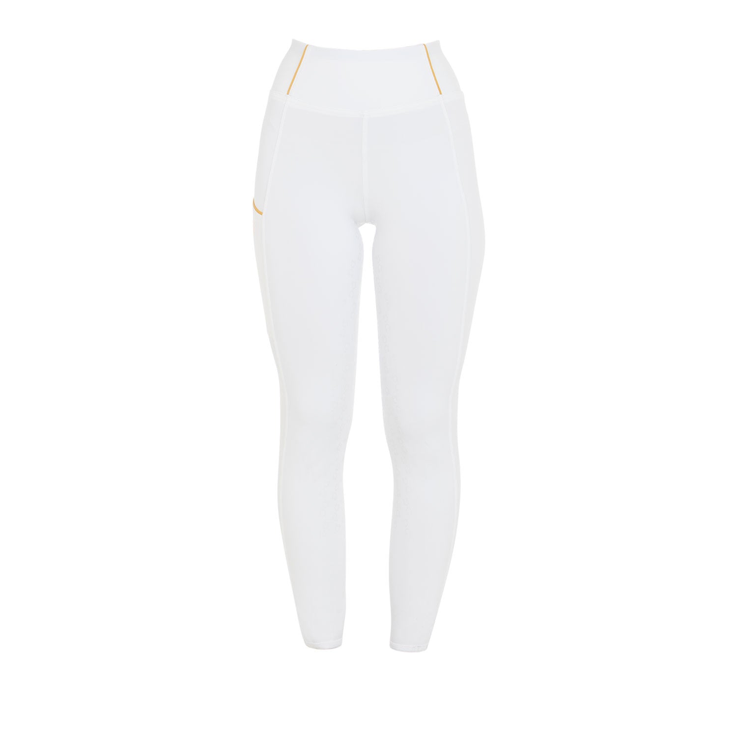 Leggings de mujer slim fit full grip Equestro - Blanco