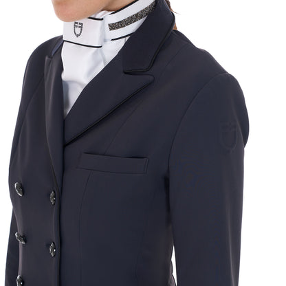 Frac de mujer de concurso en tejido técnico Equestro - Navy Blazer