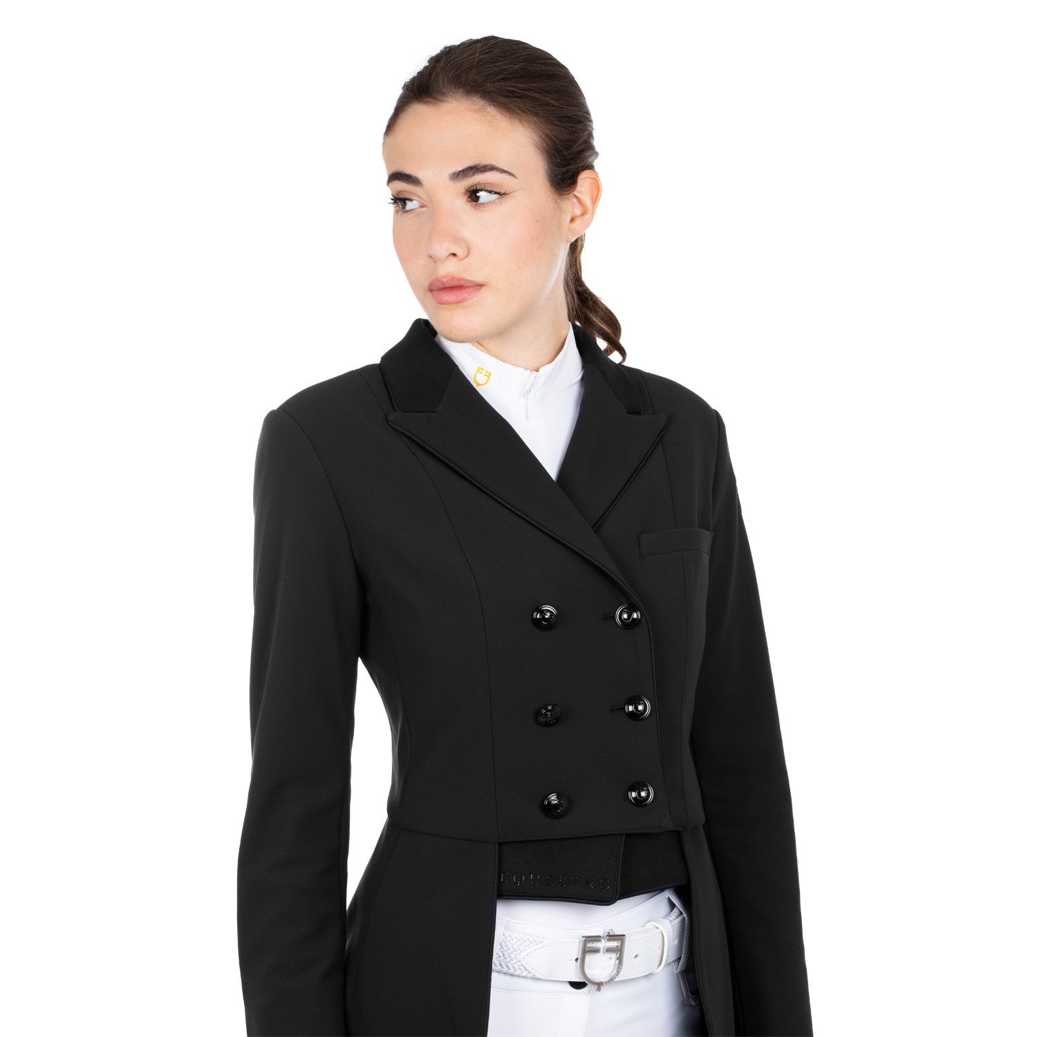 Frac de mujer de concurso en tejido técnico Equestro - Negro
