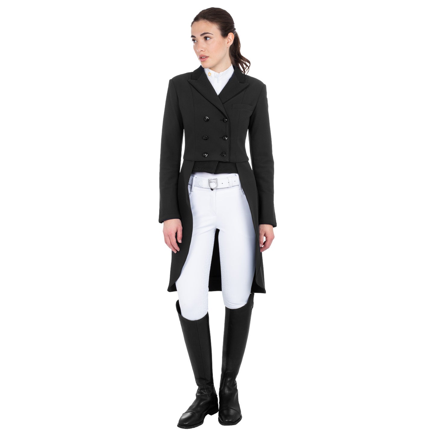 Frac de mujer de concurso en tejido técnico Equestro - Negro