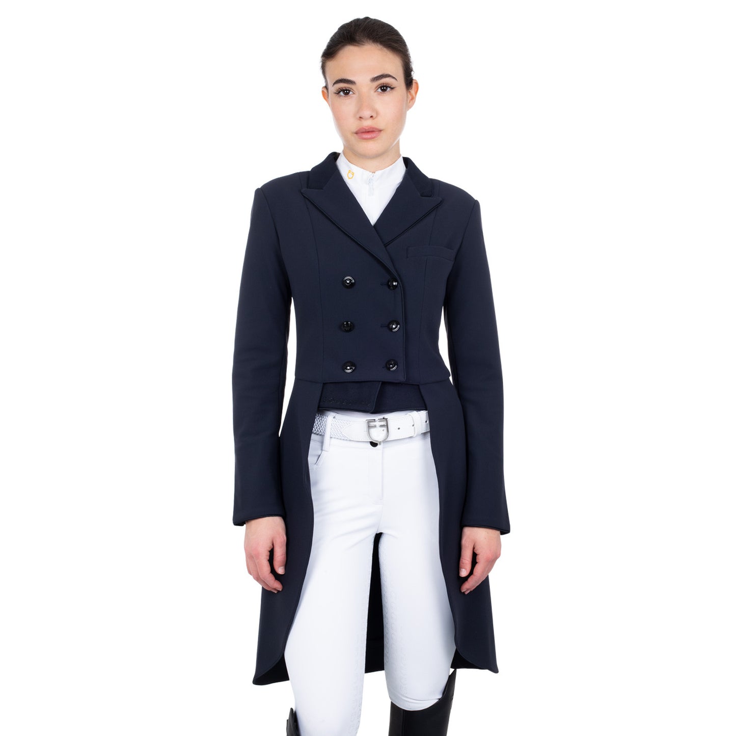 Frac de mujer de concurso en tejido técnico Equestro - Azul marino