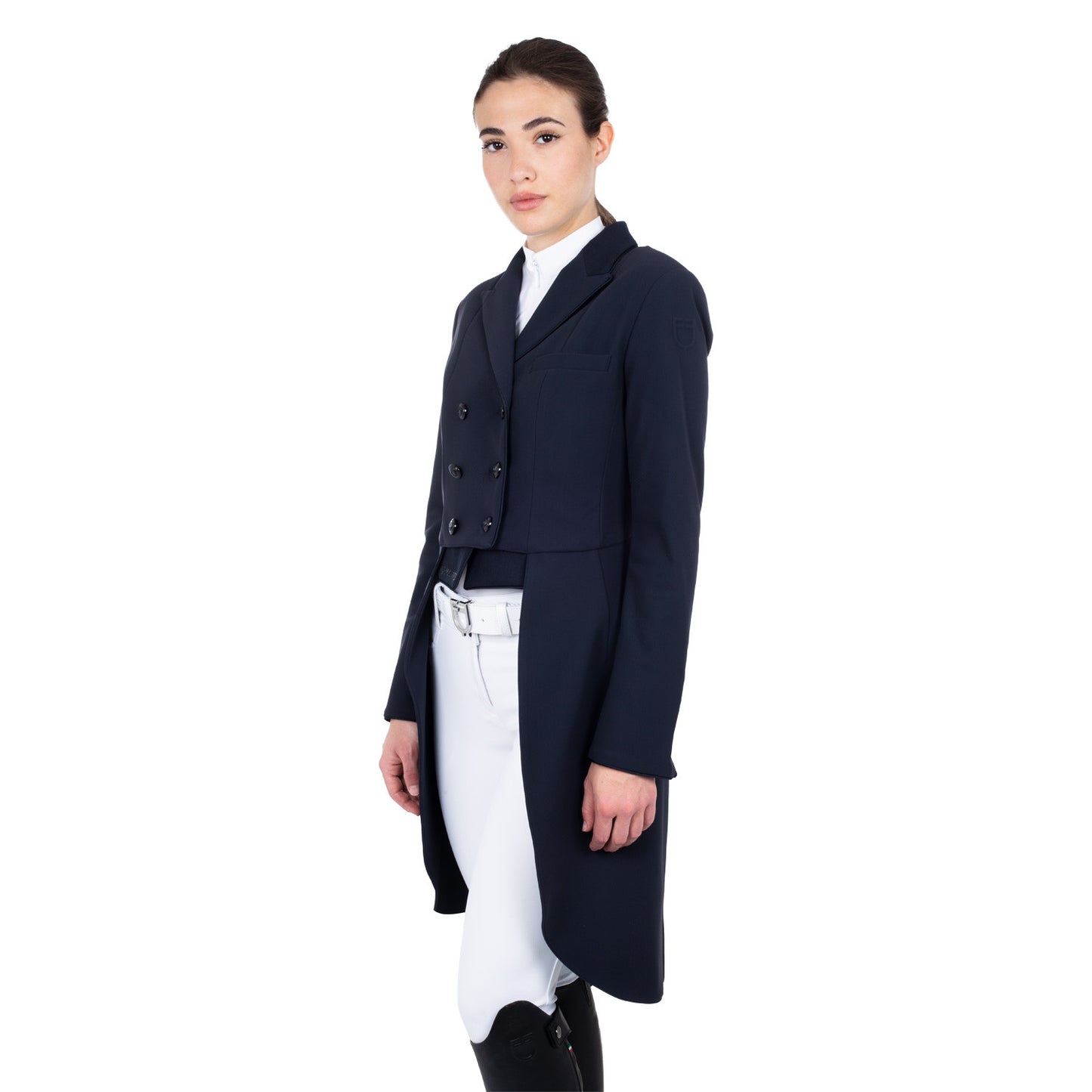 Frac de mujer de concurso en tejido técnico Equestro - Azul marino
