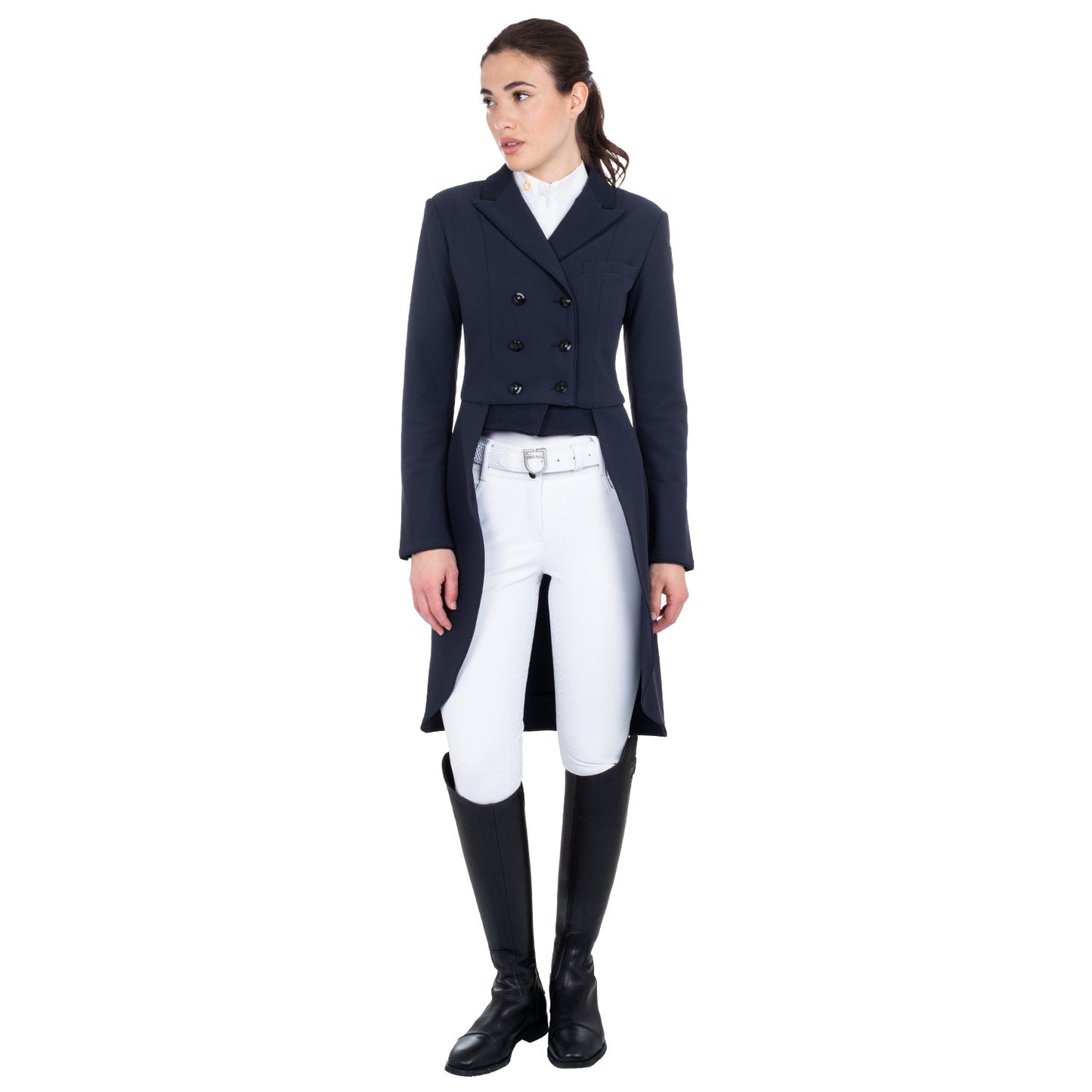 Frac de mujer de concurso en tejido técnico Equestro - Azul marino