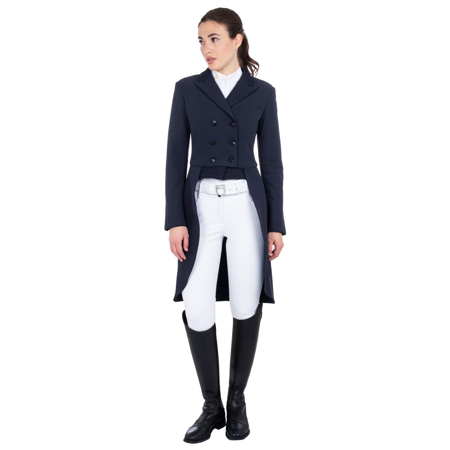 Frac de mujer de concurso en tejido técnico Equestro - Azul marino