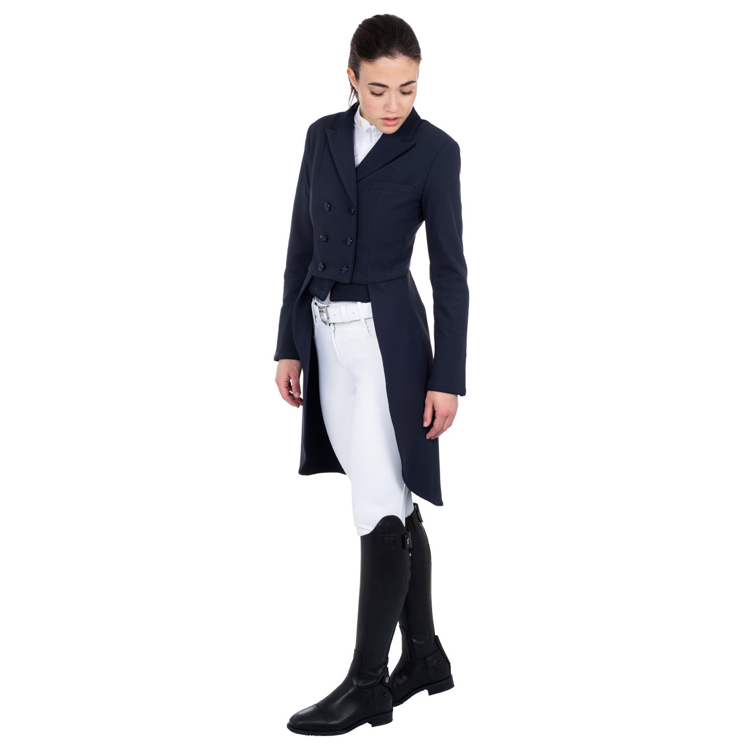 Frac de mujer de concurso en tejido técnico Equestro - Azul marino