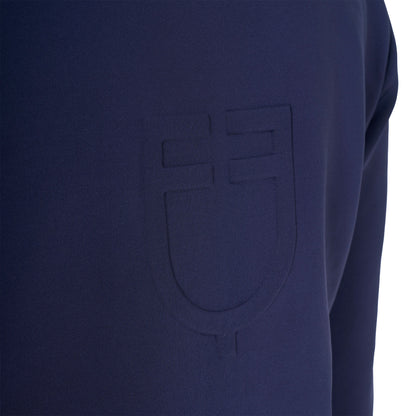 Sudadera corta de mujer con capucha Equestro - Navy Blazer