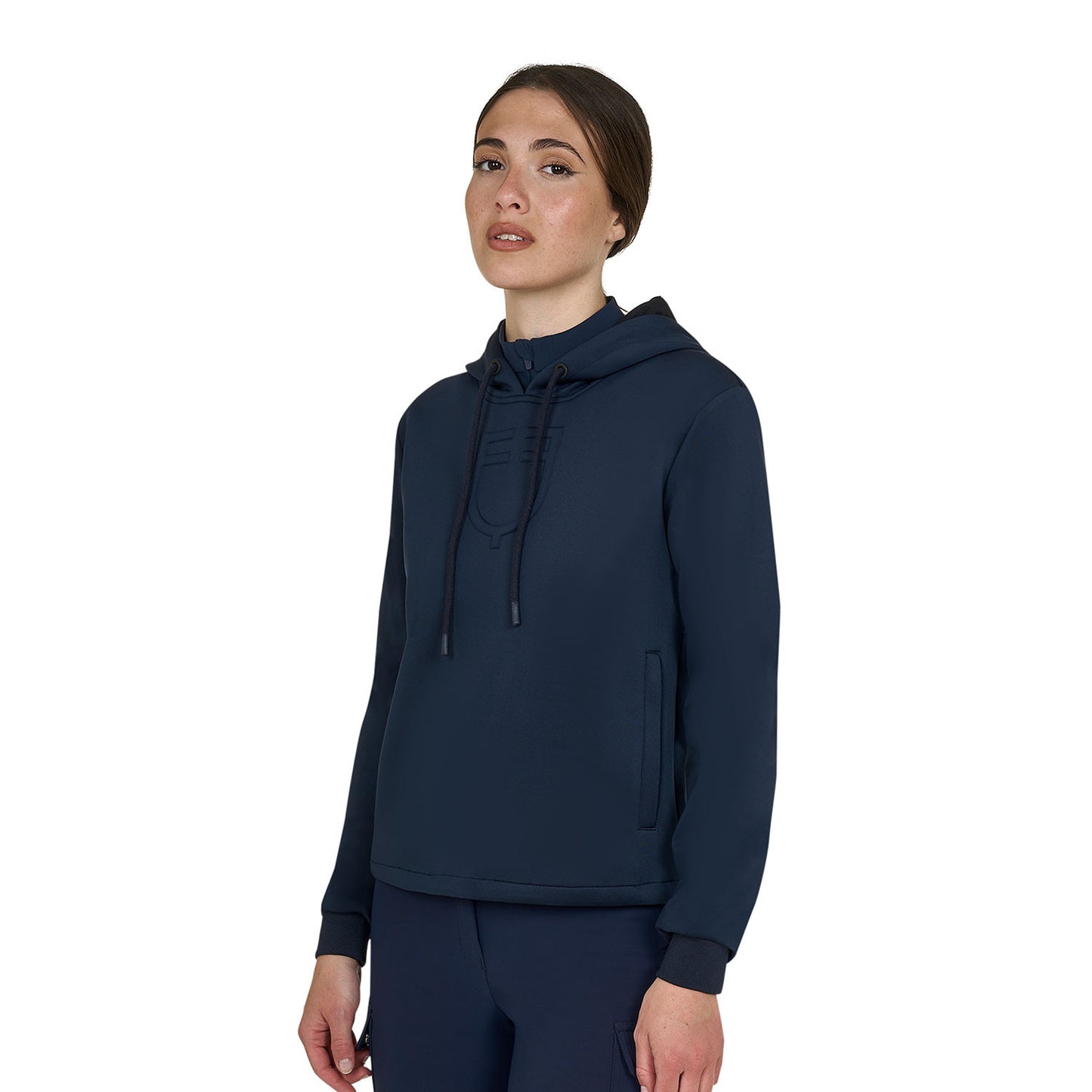 Sudadera mujer cut out con capucha Equestro