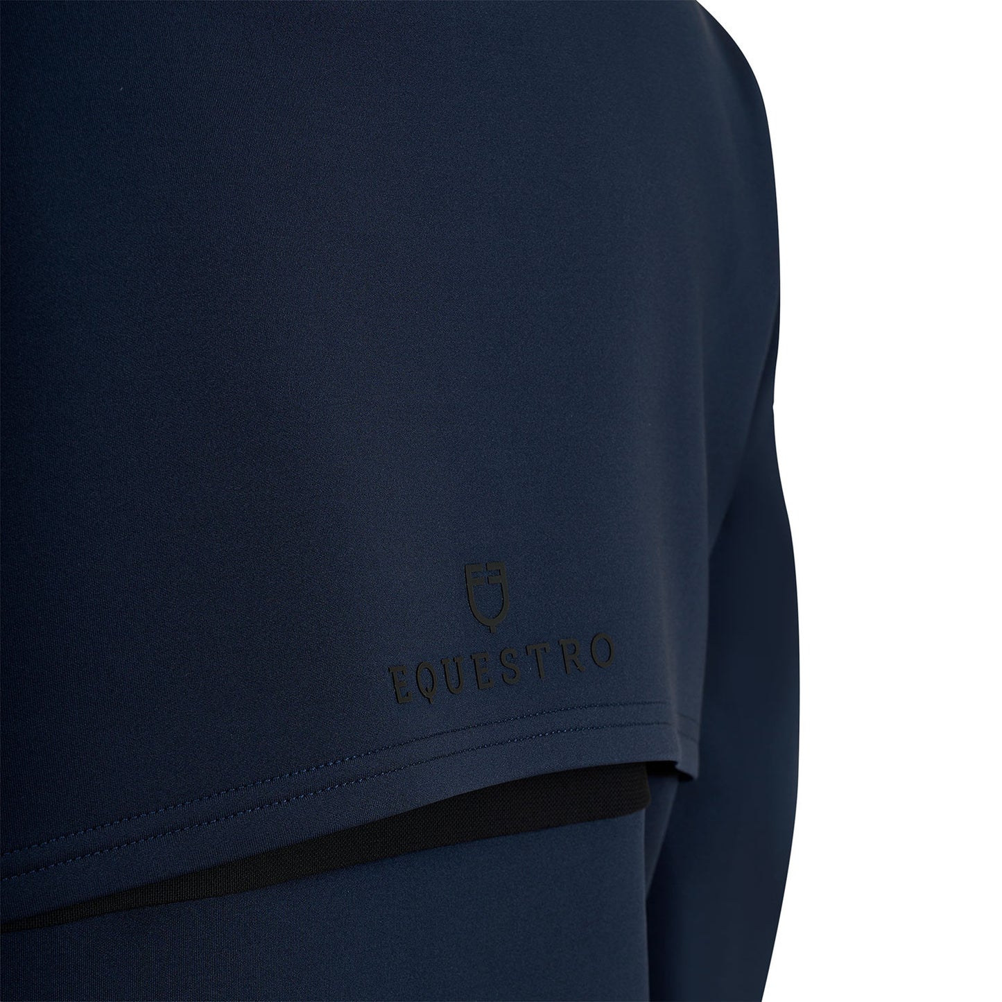 Sudadera mujer cut out con capucha Equestro - Navy Blazer