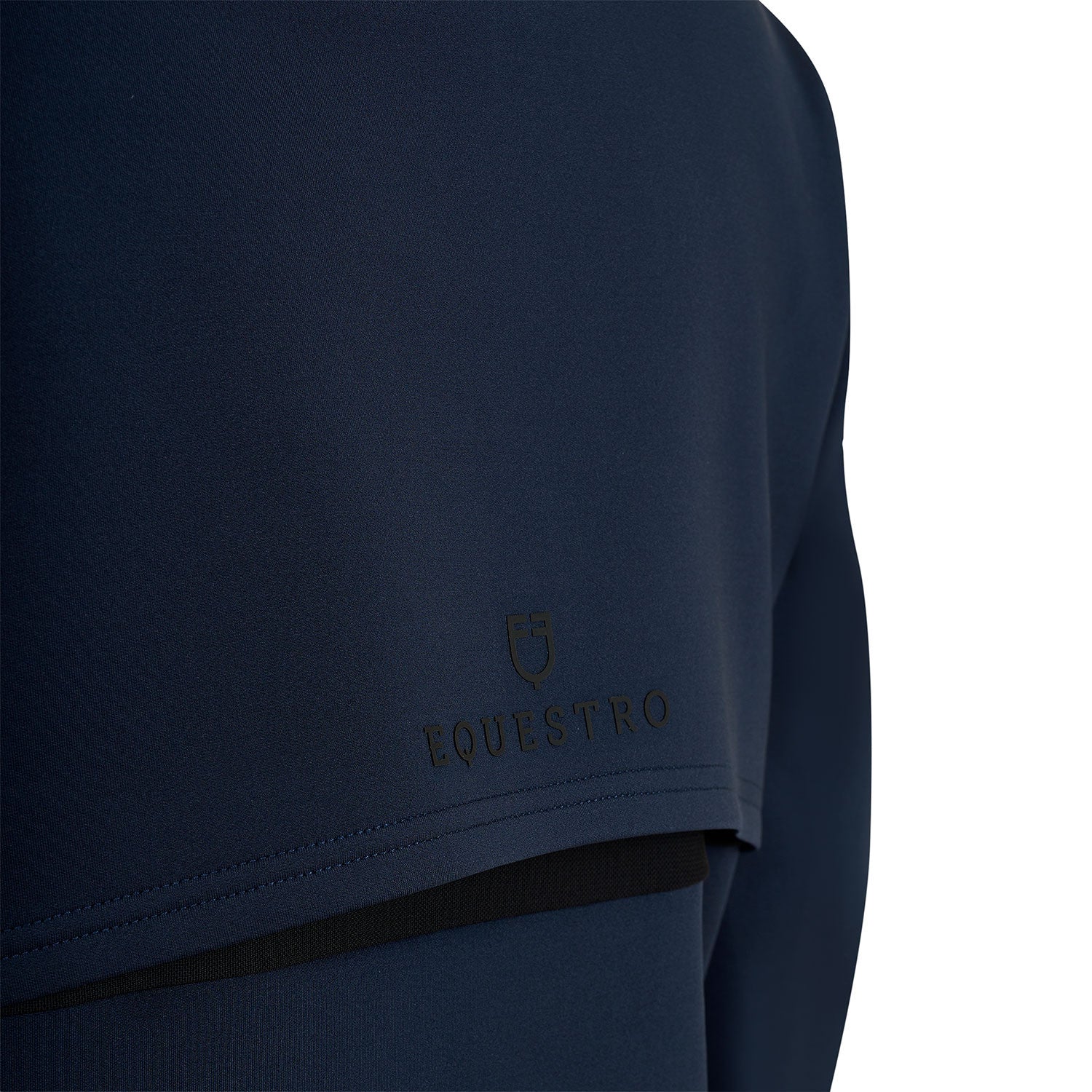 Sudadera mujer cut out con capucha Equestro - Navy Blazer