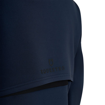 Sudadera mujer cut out con capucha Equestro - Navy Blazer