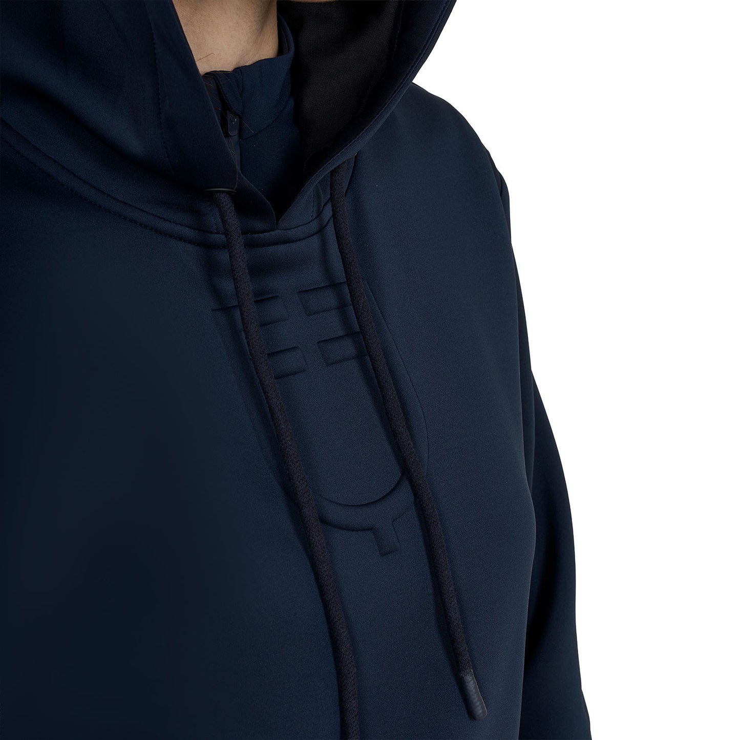 Sudadera mujer cut out con capucha Equestro - Navy Blazer