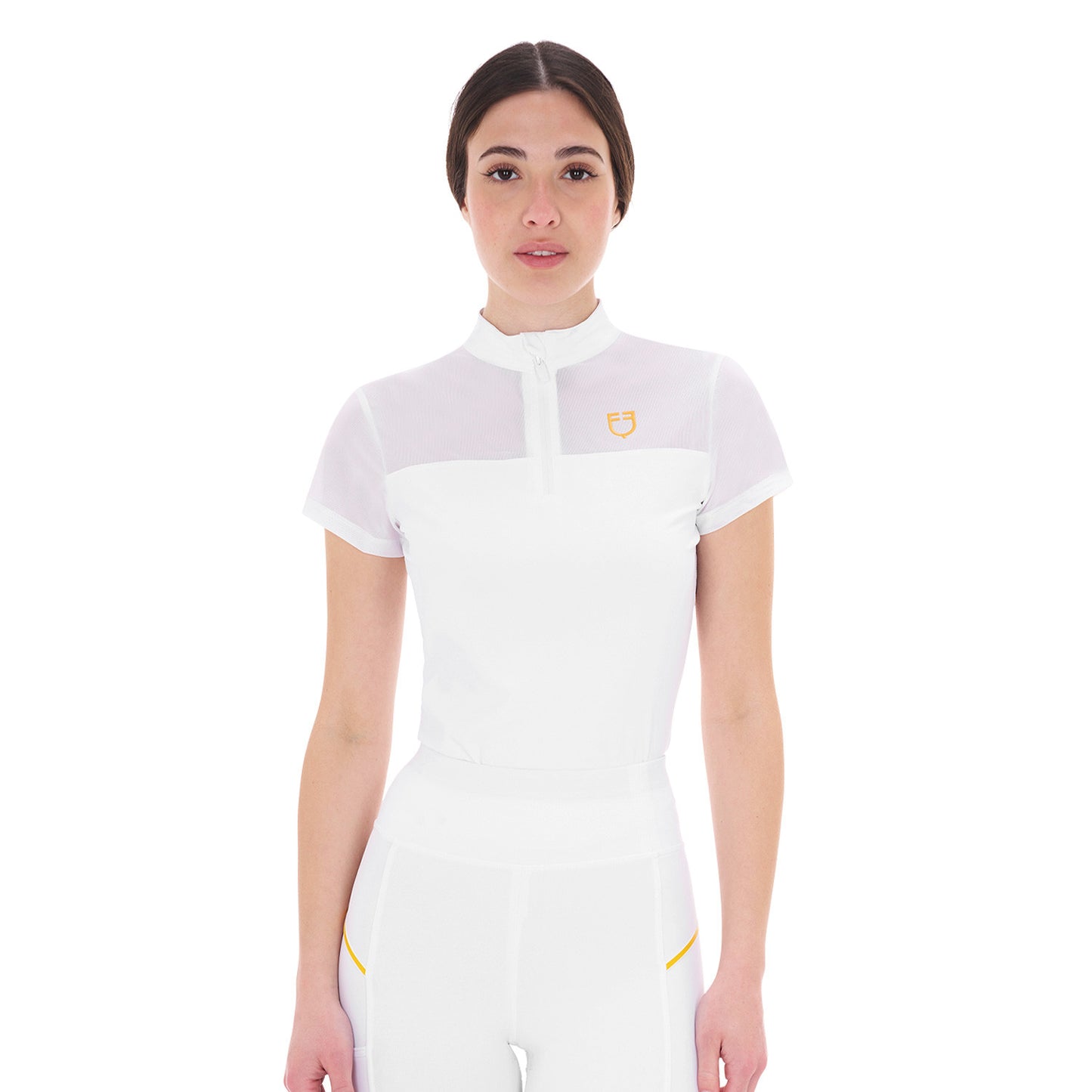 Polo de mujer de entrenamiento en malla Equestro