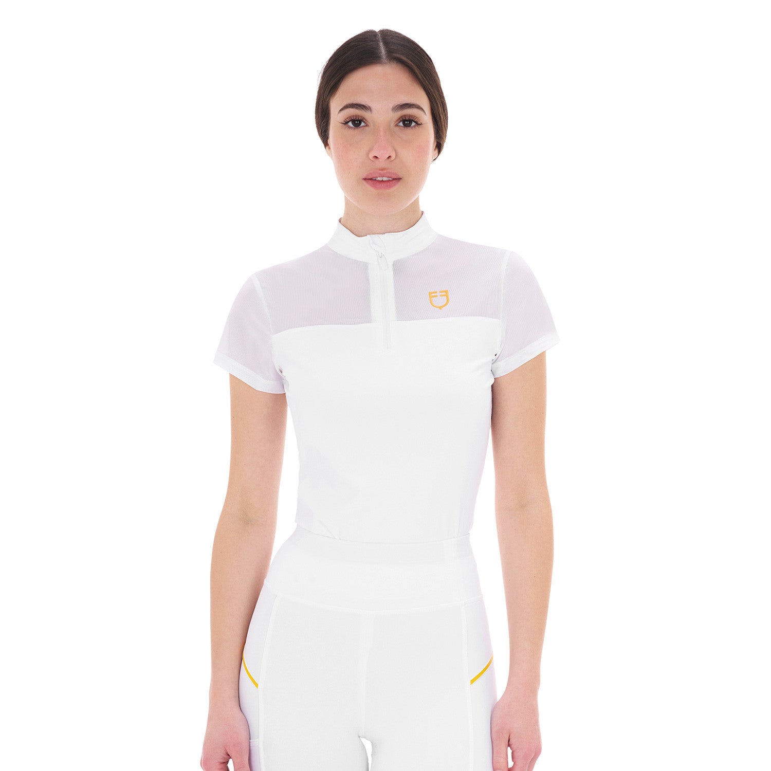 Polo de mujer de entrenamiento en malla Equestro
