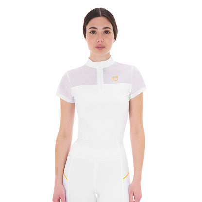 Polo de mujer de entrenamiento en malla Equestro