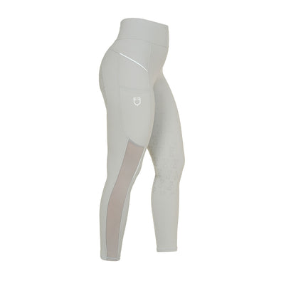 Leggings de mujer slim fit con inserciones de micro mesh Equestro - Harbor Mist