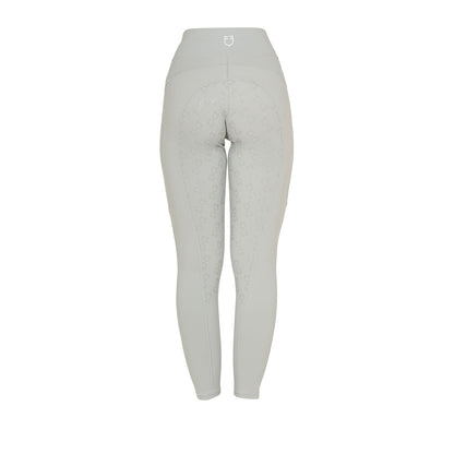 Leggings de mujer slim fit con inserciones de micro mesh Equestro - Harbor Mist