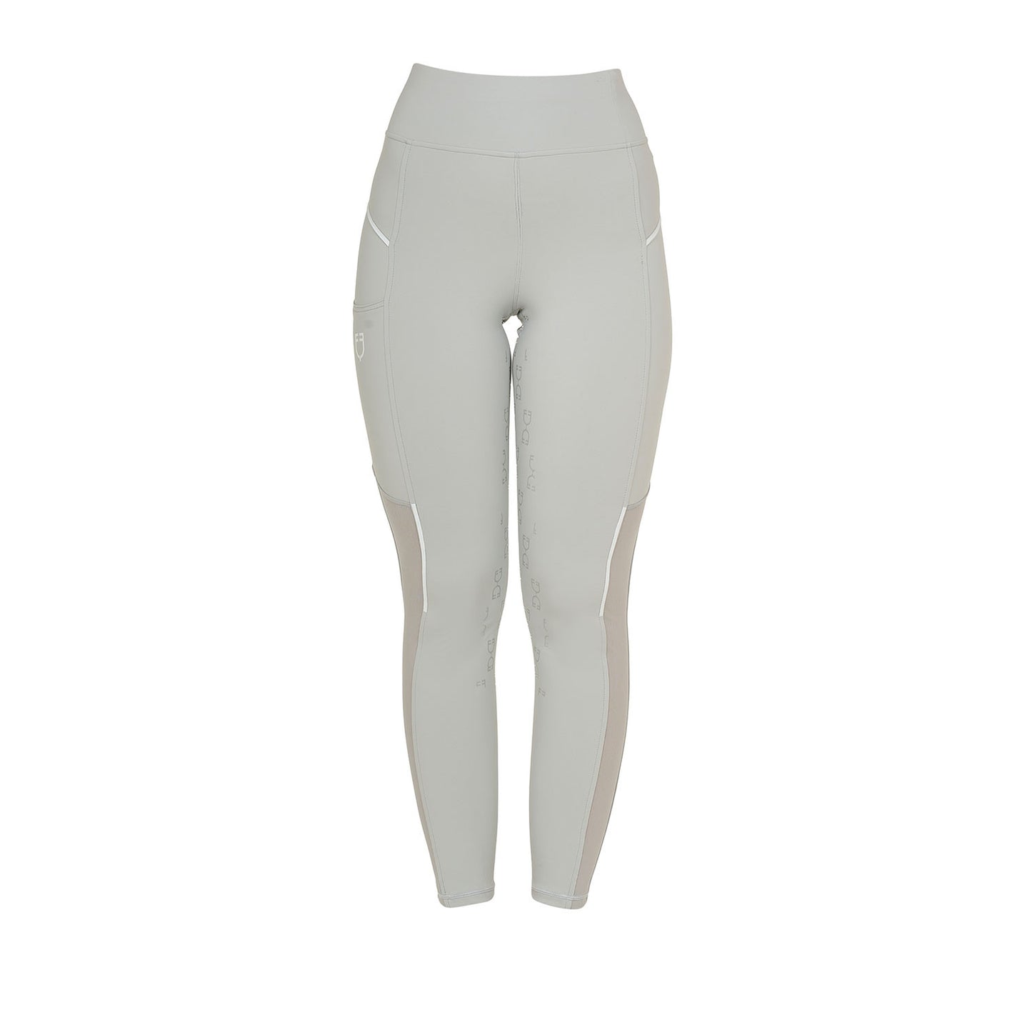 Leggings de mujer slim fit con inserciones de micro mesh Equestro - Harbor Mist