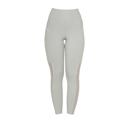 Leggings de mujer slim fit con inserciones de micro mesh Equestro - Harbor Mist