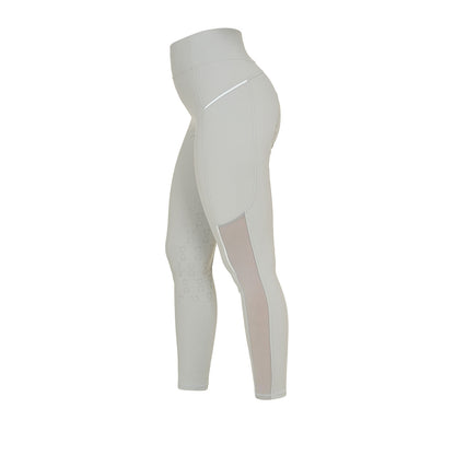 Leggings de mujer slim fit con inserciones de micro mesh Equestro - Harbor Mist