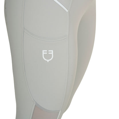 Leggings de mujer slim fit con inserciones de micro mesh Equestro - Harbor Mist