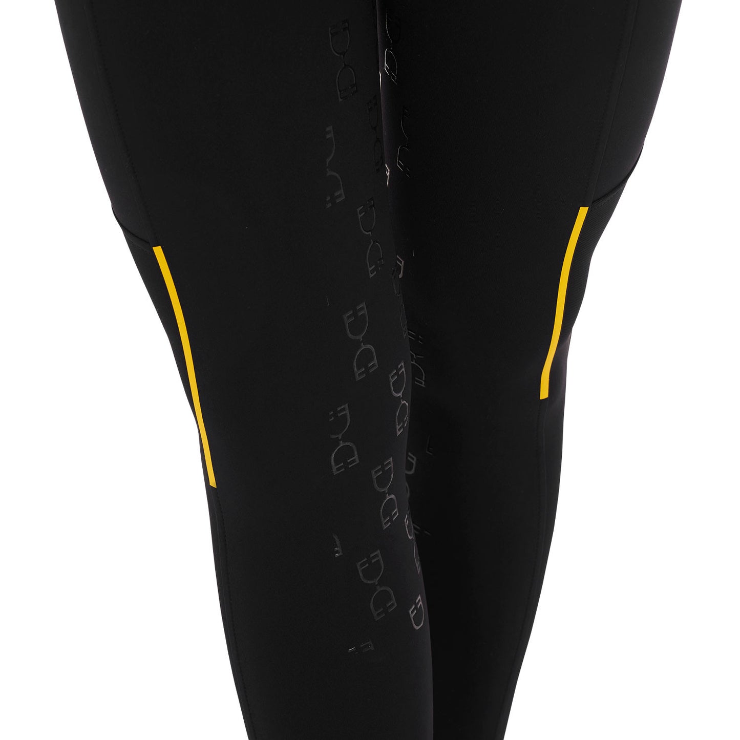 Leggings de mujer slim fit con inserciones de micro mesh Equestro - Negro