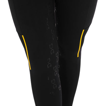 Leggings de mujer slim fit con inserciones de micro mesh Equestro - Negro