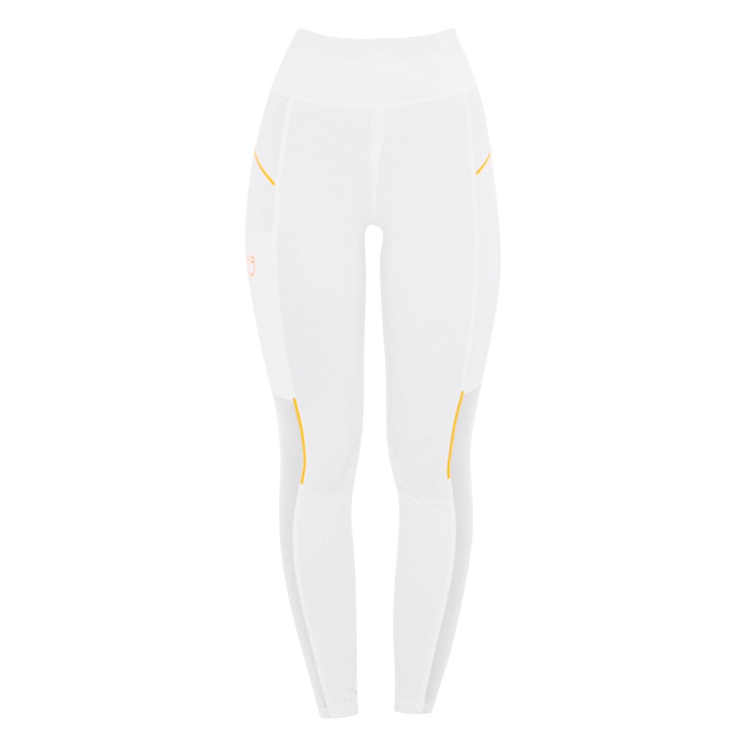 Leggings de mujer slim fit con inserciones de micro mesh Equestro - Blanco