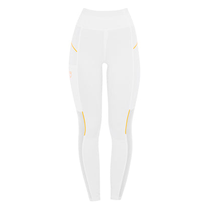Leggings de mujer slim fit con inserciones de micro mesh Equestro - Blanco