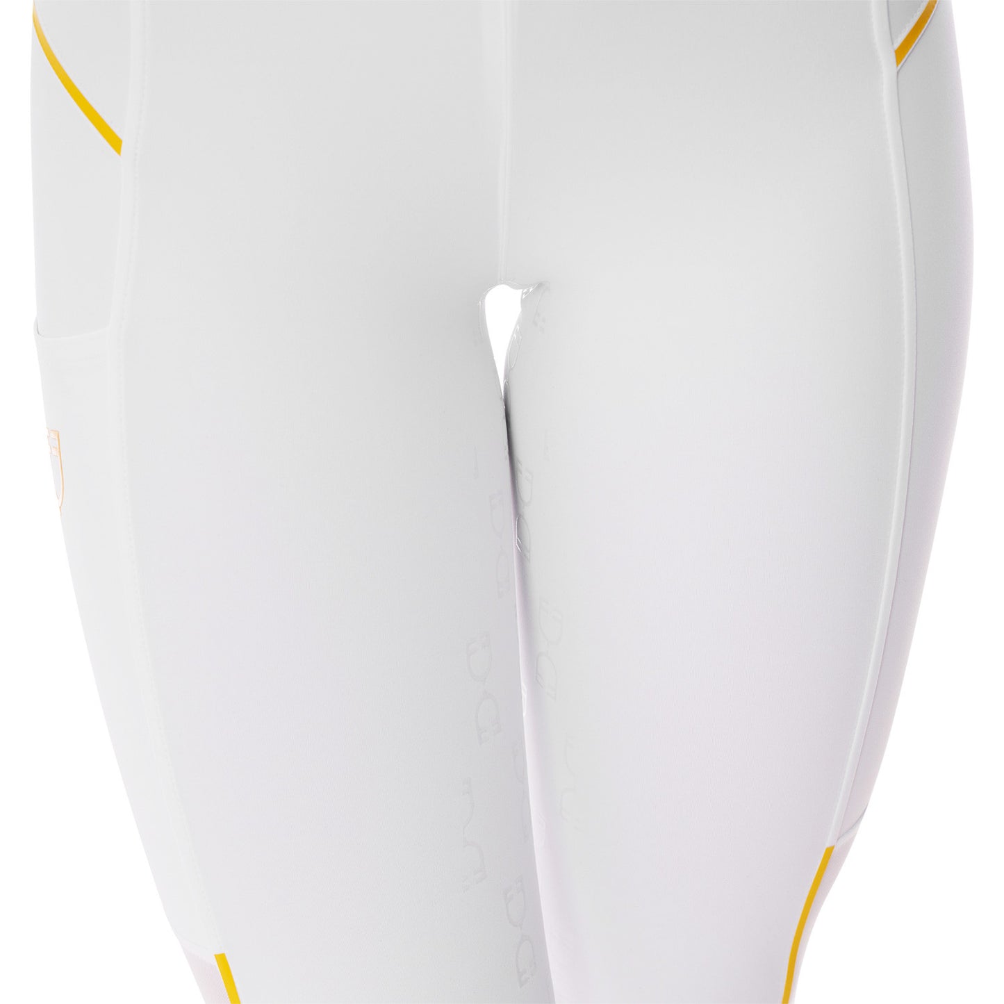 Leggings de mujer slim fit con inserciones de micro mesh Equestro - Blanco
