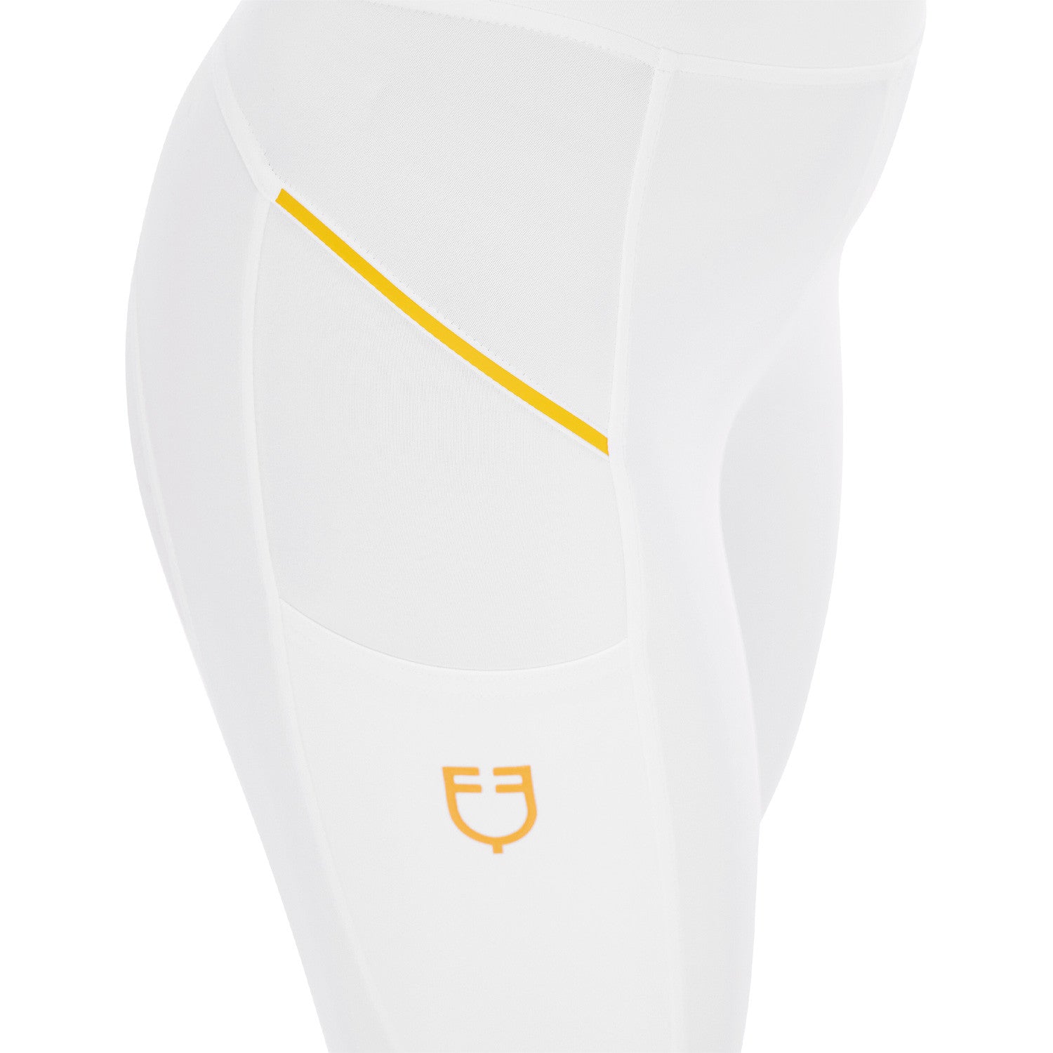 Leggings de mujer slim fit con inserciones de micro mesh Equestro - Blanco