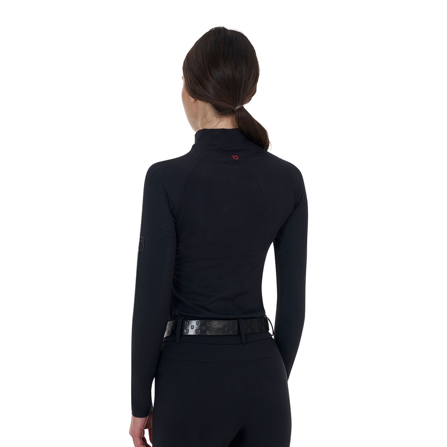 Capa base mujer Equestro Ridertechnology manga larga - Negro