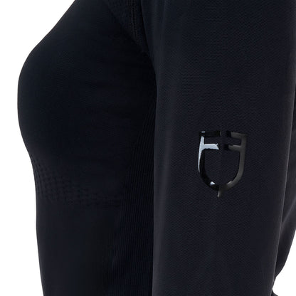 Capa base mujer Equestro Ridertechnology manga larga - Negro