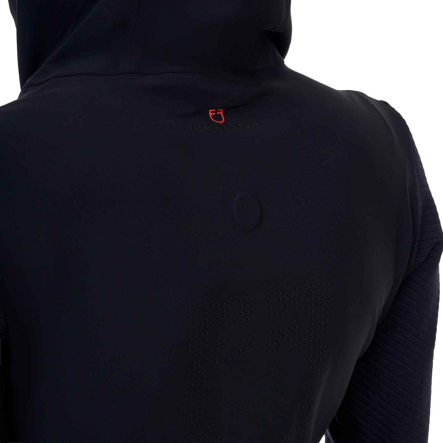 Sudadera técnica de mujer Equestro Ridertechnology con capucha - Negro