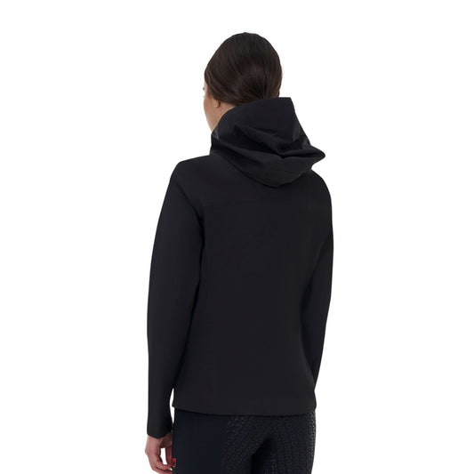 Chaqueta softshell mujer Equestro Ridertechnology impermeable cremallera - Negro