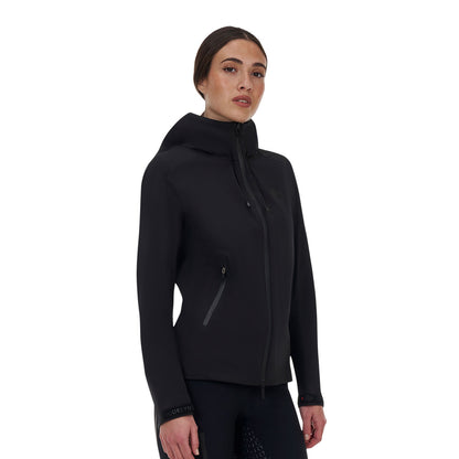 Chaqueta softshell mujer Equestro Ridertechnology impermeable cremallera - Negro