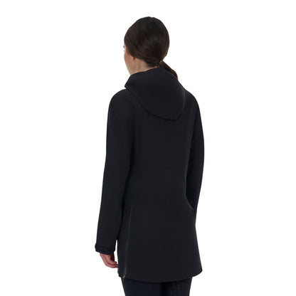 Chaqueta softshell de mujer Equestro Ridertechnology impermeable larga - Negro