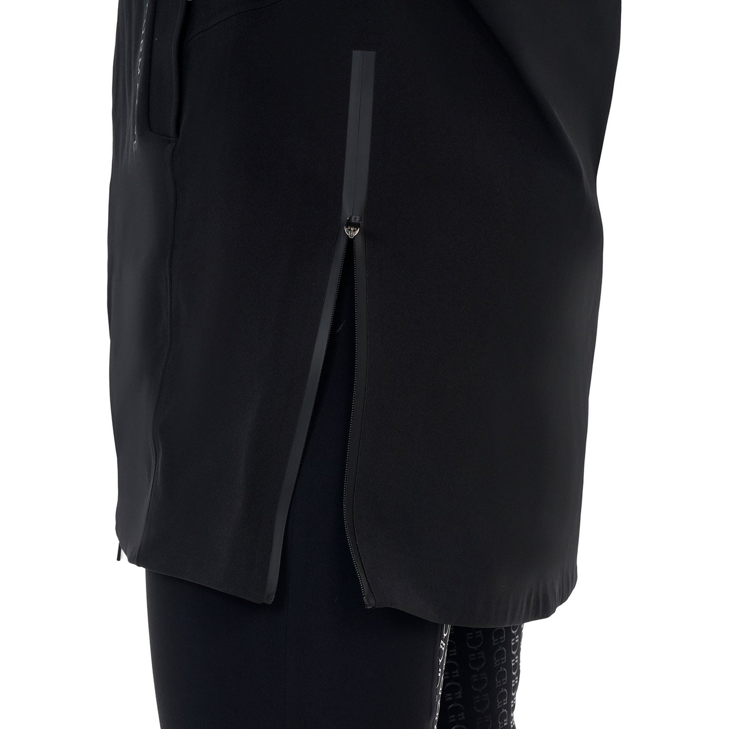 Chaqueta softshell de mujer Equestro Ridertechnology impermeable larga - Negro